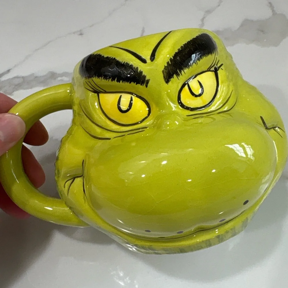 Dr.‎ Seuss The Grinch 3D Face Mug 2021 Vandor Bioworld Ceramic Cup